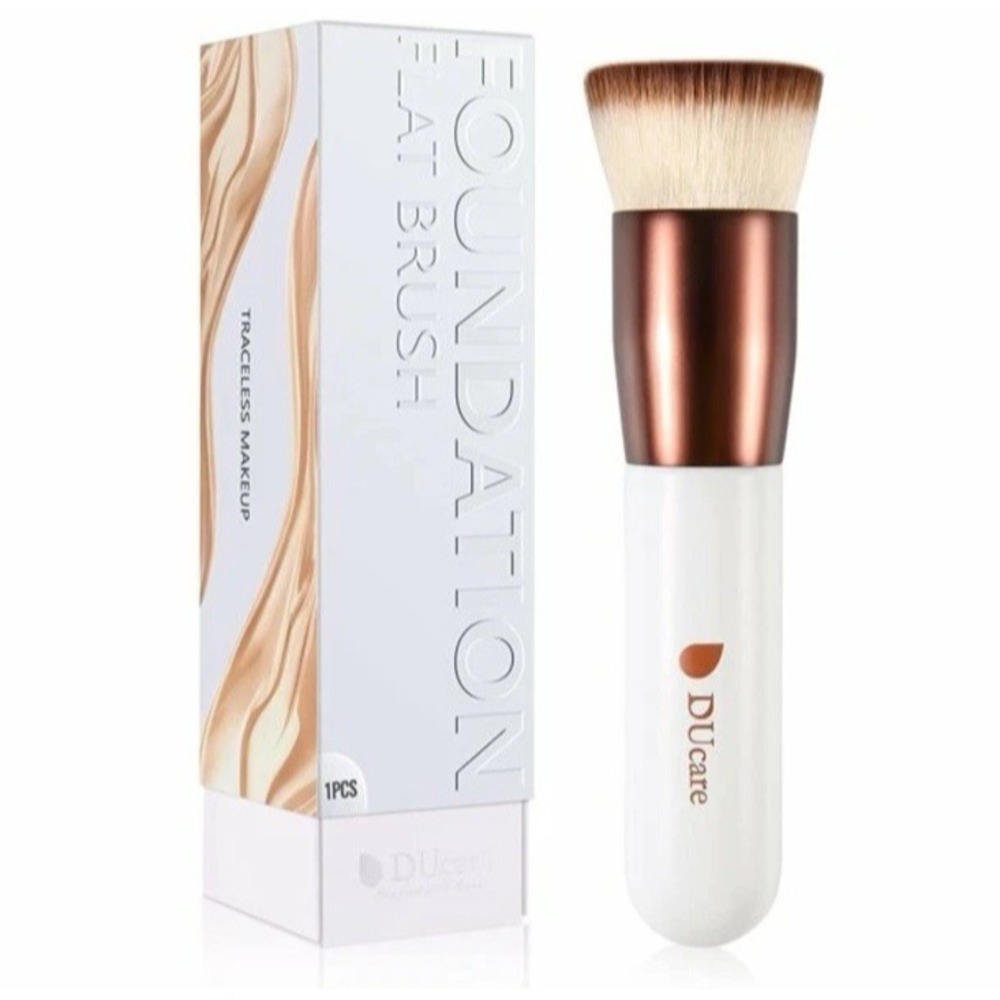 DUcare Flat Top Kabuki Foundation‎ Brush, Single Flat Foundation Brush